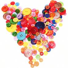 100/200/660pcs Resin Buttons For Sewing DIY Crafts Multi-Size Paintable Buttons Handmade Art Supplies For Clothing Scrapbooking Home Decor - Multicolor - View 4