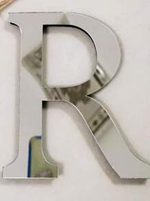 Pegatinas decorativas de pared de letras de espejo acrílico 3D gruesas, 10cm/15cm/20cm letras autoadhesivas extraíbles de espejo acrílico, resistentes al agua y a la corrosión