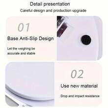 1pc Kitchen Scale, Food Scale, Kitchen Weighing Scale, Precise Kitchen Scale, Portable Electronic Scale, Coffee Electronic Scale, Kitchen LED Electronic Scale, Baking Scale, Kitchen Accessories, Baking Tools, Kitchen Supplies - Multicolor - View 6