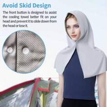 1 Pieza de Sudadera Enfriadora y Pañuelo, Material Bicolor de Doble Capa Totalmente Frío, Toalla Absorbente y de Secado Rápido para Cuello y Rostro, Enfriamiento Duradero y Protección Solar para Verano y Actividades al Aire Libre, para Playa, Deportes y Exteriores, Pañuelo Deportivo Enfriador de Cinco Colores, Gorra de Ciclismo, Sombrero Sombreado, Chal Protector Solar para Fitness y Playa, Pañuelo de Secado Rápido, Talla Grande para Occidentales