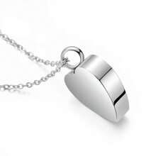 Heart Cremation Jewelry Urn Necklace For Ashes Stainless Steel Memorial Pendant -My Dad My Hero My Angel For Grandpa Grandma Dad Mom Uncle Aunt Brother Sister Daughter Son