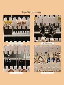 1 Pair Large Jewelry Storage Boxes - Earring And Necklace Storage Boxes With 360° Display Stand | Premium Travel Boxes For Home, Dorm, Bridal Accessories - Holiday Gift Ideas