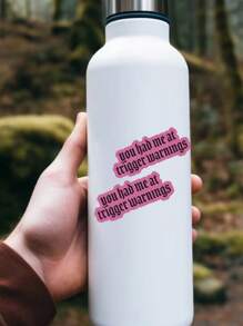 1/3pcs "You Had Me At Trigger Warnings" Humorous Stickers, Suitable For Laptop, Water Bottle, Journal, Guitars, Helmets, Office Supplies, School, Skateboards, Luggage, Water Bottle, And Other Other Fun Mental Health Decal
