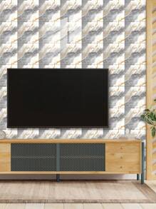 10 pegatinas adhesivas de vinilo de Salpicadero de PVC de mármol artificial autoadhesivo, pegatinas de pared autoadhesivas de corte DIY, resistentes al calor para salpicaderos de azulejos en paredes de baño y cocina, cocina, chimenea, lavadero, paredes de caravana, a prueba de agua, también para sala de estar, dormitorio y pared posterior de TV (5.9/7.87/11.8/15.7/11.4 X 22.4 pulgadas)