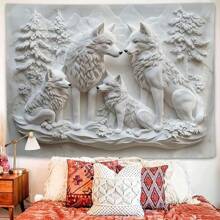 1 Pc Bohemian Tapestry Wall Hanging, Beige White Floral Tapestry With Dotted Daisy Medallion Print Bedroom Boho Hippie Home Decor Rama Decoration Rama Gifts Birthday Graduation