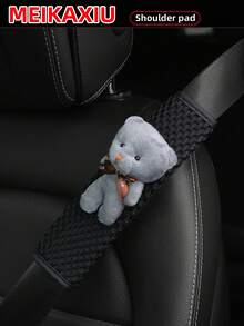 MEIKAXIU 1pc Cute Panda Rabbit Bear Design Breathable Massage Mesh Car Shoulder Seat Belt Cover, Women - one-size - View 18