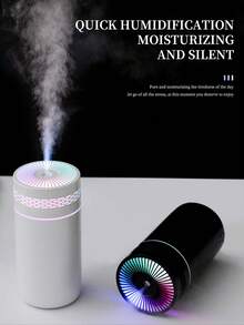 USB Electric Humidifier, Aroma Diffuser, Essential Oil Purifier, Aroma Atomizer With Light, Suitable For Cars, Homes, Bedrooms, Small Desktop Humidifier For Home Use, Replenishes Moisture, Sprays Humidification, USB Portable Car Night Light Aroma Diffuser, Small Air Humidifier With LED Light Aroma Diffuser.