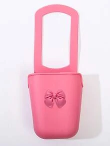 1pc Cute Fashion Silicone Cup Holders WIth Bowknot Decoration, Multifunctional Portable Silicone Drink Holder For Universal Cup Holder For Bike, Wheelchair, Walker, Scooter, Bottle Holder, Large Capacity, Water Bottle Organizer- Easy Attach Beverage Carrier For Mobility Aids, Large Capacity, Silicone Material - For Parents, Seniors & Commuters - Perfect For On-The-Go Hydration - Multicolor - View 12