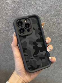 迷彩彩绘凹槽新款黑色防摔加厚简约时尚外壳兼容 16 ProMax / 13 / 16 / 15，彩绘15 ProMax，P13手机壳P14女款P11软壳P12防摔XS.XR /78P.78GES2 16/15/ XR / 16 PROMAX/7P8P/P12PROMAX/P13PROMAX/P14PROMAX /P13/P14/P11/P12/P14女款软防摔XS/S/XSMAX/78GES手机壳保护套 - 彩色 - 查看 2