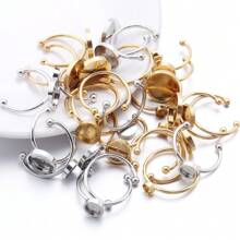2pcs/Pack Stainless Steel Bezel Setting Rings, Hypoallergenic Rust-Proof DIY Jewelry Ring Base