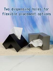 1 علبة مناديل نسيج مبتكرة عالية الجودة ذات شكل مثير للإعجاب على هيئة حرف L، لائق لغرف الجلوس والمطبخ والأعياد والمنزل والمكتب