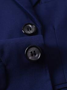 Boys Suits 5-Pieces Suit Set Toddler Tuxedos Dresswear Ring Bearer Outfit Wedding Blazer Vest Pants Shirts Tie Formal Suits For Kids Navy Blue Size 3-8Y