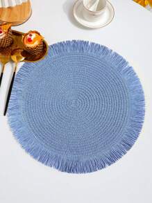 1/4/6 piezas Manteles individuales con borlas coloridas, estilo bohemio, aislantes del calor y antideslizantes, adecuados para bodas, fiestas, San Valentín, celebraciones festivas, picnics, banquetes de cumpleaños y decoración de la vajilla