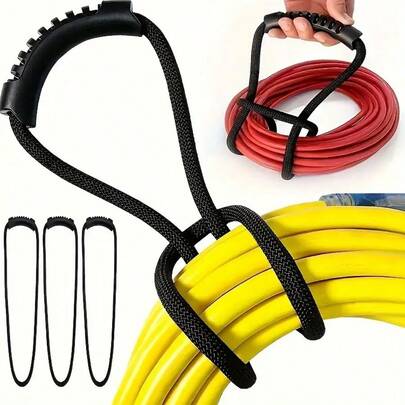 1 st 55cm/21,65in förvaringsrem med handtag: Förlängningssladdorganisatör, slanghållare, utrymmessparare, luft/vattenslangorganisator, lämplig för hem, garage, båt, husbil, etc.