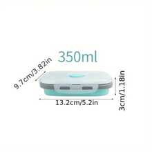 [1/4 Stück zusammenklappbare Silikon Lebensmittel Aufbewahrungsbehälter] 1/4 Stück Silikon Lebensmittel Aufbewahrungsbehälter mit Deckeln, zusammenklappbare Lunchbox Set, mikrowellen- und spülmaschinenfest, platzsparendes Design, tragbar für Schule, Büro und Heimküche, Schulmaterial