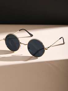 1/2 件圆框个性化复古经典女士时尚眼镜组合，适合驾驶露营户外旅行街拍装饰，适合夏季海滩度假、户外、旅行 - 彩色 - 查看 7