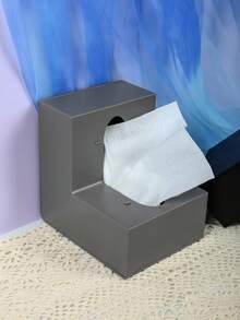 1 علبة مناديل نسيج مبتكرة عالية الجودة ذات شكل مثير للإعجاب على هيئة حرف L، لائق لغرف الجلوس والمطبخ والأعياد والمنزل والمكتب