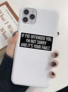 1/3pcs "IF I'VE OFFENDED YOU. I'M NOT SORRY AND IT'S YOUR FAULT" Humorous Stickers, Suitable For Laptop, Water Bottle, Journal, Skins, Guitars, Helmets, Office Supplies, School, Skateboards, Luggage, Water Bottle, And Other Fun Mental Health Decal