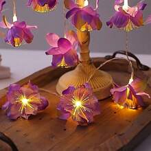 1 Peça Luz de Corda em Forma de Flor de Jasmim LED, Iluminação Decorativa para Casamento, Festa de Feriado, Decoração Doméstica