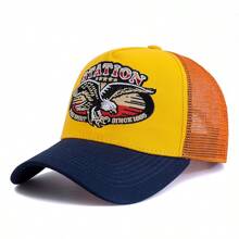 JZML 1pc Men's Letter Eagle Embroidered Trucker Cap