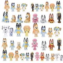 Bluey 8 件朋友宾果人物家庭卡哇伊可移动关节动作公仔玩具卡通 PVC 模型玩偶装饰，非常适合节日、粉丝和送礼，完美的派对和节日礼物（款式随机）