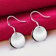 Smooth Bump Round Drop Earrings For Woman Wedding Engagement Fashion Party Charm Jewelry