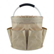 1pc Multicolor Outdoor Beach Basket, Minimalist Hand-Held Collapsible Storage Picnic Basket - Multicolor - View 6