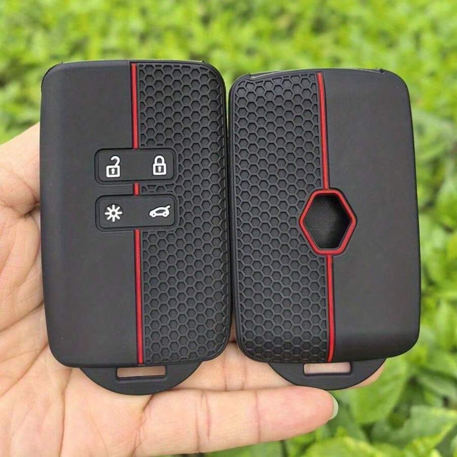 Silicone Car Key Cover For Renault Captur Koleos Kadjar Arkana Megane Dacia Duster Sandero Stepway Smart Remote Control Fob Case - Black - View 1