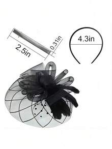 1 件女士迷人帽子茶会帽肯塔基德比帽婚礼头饰网眼发夹