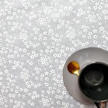 1 Pieza, Mantel PVC rectangular, Antimanchas, Fácil de limpiar, Impermeable, Ideal para interior y exterior, Flores, Gris. - Gris - Ver 3
