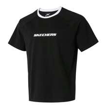 Skechers Camiseta de manga corta cómoda para hombre y mujer, para correr, fitness y entrenamiento, P225U118-03K8