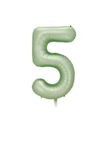 1 个 32 英寸橄榄绿色数字气球，生日快乐派对气球，1 岁生日装饰铝箔气球