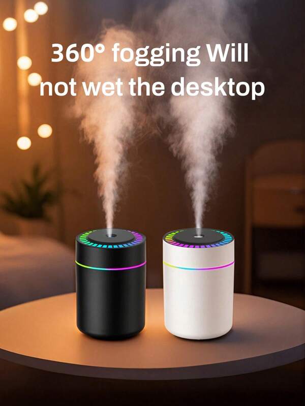 1 nuovo umidificatore mini a colori alimentato tramite USB, diffusore di fragranze, deodorante per auto, adatto per la bellezza delle donne, camera da letto, auto, casa, dormitorio, senza batteria, umidificazione quotidiana, per prevenire la secchezza