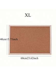 1 pieza Tablero de corcho suave de madera con marco de madera maciza - Tablero de notas de oficina y hogar de una sola cara, tablero de corcho montado en la pared para fotos y notas