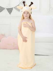 MICHLEY MICHLEY 1pc Baby Cartoon Hooded Absorbent Cute Towel Unisex Soft And Comfortable Swimming Bathrobe Large Towel 125cm X 80cm Suitable For 0-7 Years Old