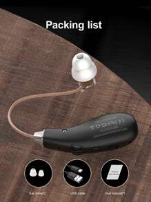 Rechargeable Hearing Aid Headphones, Polymer Lithium-Ion Batteries, Audio Enhancement, Clear Communication Hearing Aid Headphones.
