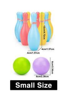 1 Set de Bolos para Niños - Juguete interactivo para padres e hijos, educación temprana para niños y niñas mayores de 3 años. Incluye bolas de plástico para actividades deportivas de ocio, para uso en interiores, jardín de infancia, actividades deportivas al aire libre y juegos de competición. Un regalo ideal para las vacaciones.