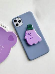 1PC Cartoon Cute Ghost Foldable Mobile Phone Extension Frame Finger Holder Mobile Phone Holder Luxury Universal Mobile Phone Grip Socket Compatible With IPhone, Android Phone, Gift For Birthday, Family, Friends Push-Pull Phone Grip, Phone Accessories