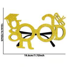 1 件毕业派对快乐眼镜、毕业派对用品、装饰性毕业眼镜、毕业礼物、节日礼物、生日礼物、派对礼物、返校礼物 - 彩色 - 查看 11