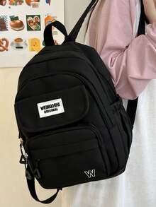 Fashionable Versatile Women's Backpack, Suitable For Daily Commute And Travel - Black - View 1