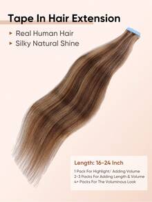 jessie's wig Jessie's 接髮片 真人髮絲 20片/包 50g 絲滑直髮 漂染金髮 接髮片 自然外觀 高品質 接髮片 亮色金髮 4P27# - S4/27 - 查看 2