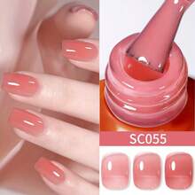 Tonitu g. Tonitu G 7ml Gelee Gel Nagellack - 7 leuchtende Farben, Abweichbar, UV/LED-Aushärtung, transluzentes nude rosa rot mintgrün milchiges rot semi-permanenter Gel-Nagellack für Maniküre zu Hause, im Salon und Nagelkunst, Geschenk für Frauen Nägel - Verschiedenfarbig - Übersicht 5