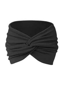 1pc Bohemian European American Sports Headband, Wide Yoga Elastic Headband, Running Hair Band, Sports Hair Accessories For Women Turban Headband Sweatband Fall Winter For Vacation Outfits Woman Elegant Scarf