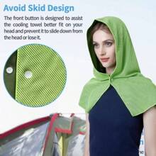 1 Pieza de Sudadera Enfriadora y Pañuelo, Material Bicolor de Doble Capa Totalmente Frío, Toalla Absorbente y de Secado Rápido para Cuello y Rostro, Enfriamiento Duradero y Protección Solar para Verano y Actividades al Aire Libre, para Playa, Deportes y Exteriores, Pañuelo Deportivo Enfriador de Cinco Colores, Gorra de Ciclismo, Sombrero Sombreado, Chal Protector Solar para Fitness y Playa, Pañuelo de Secado Rápido, Talla Grande para Occidentales