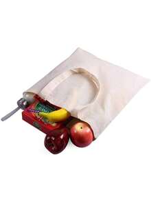 简约自然空白手提帆布袋，可用于绘画、缝纫、贴纸、DIY，也可作为野餐收纳袋、日常考勤手提袋、礼品袋、礼品包装艺术项目使用，适合缝纫爱好者，结构坚固。