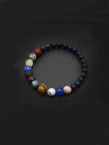 Fashion 8-Star Beaded Bracelet, Men's Natural Stone Cosmic Yoga Chakra Bracelet