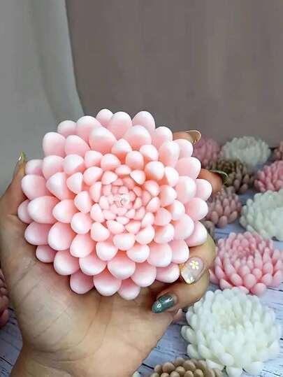 [3D Chrysanthemum Silicone Mold] Flexible Silicone, Heat Resistant Odorless, Multi-Purpose DIY /Candle/Resin Craft Tool, Mother's Day Valentine's Day Home Decor Essential