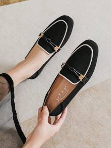 Mengshangli Slip-On Flats, Women's Fashion Slip-On Plug Loafer Shoes, Versatile Net Celebrity Shoes, Casual Loafers