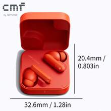 Nothing CMF By Nothing Buds Orange, Bluetooth 5.3 Earbuds, 42dB ANC, 12.4mm Driver, Dirac HD Audio, 35.5H Playtime, 4 HD Mics, Dual Device Connection, Low Lag Mode, Fast Pair, Control By Nothing X APP, For IOS & Android