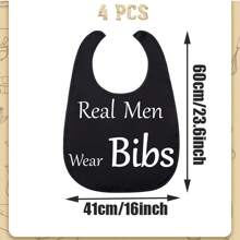 Babadores para adultos com 4 peças, babadores engraçados unissex para adultos, babadores laváveis para proteção de roupas, adequados para adultos e idosos, presente de alimentação